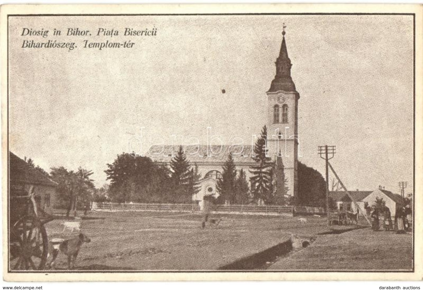 ** T2 Bihardiószeg, Diosig; Templom Tér / Piata Bisericii / Church Square - Unclassified