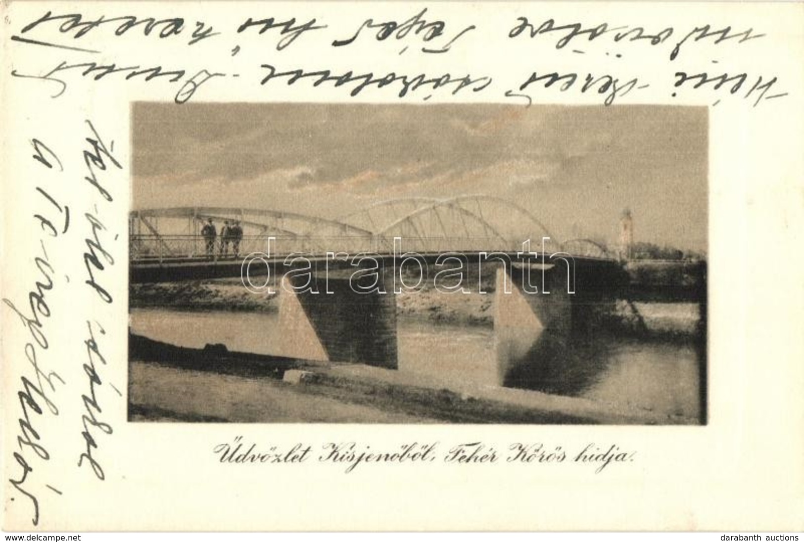 T2/T3 Kisjenő, Chisineu-Cris; Fehér-Körös Hídja, Messer Lipót Kiadása / Bridge (EK) - Unclassified