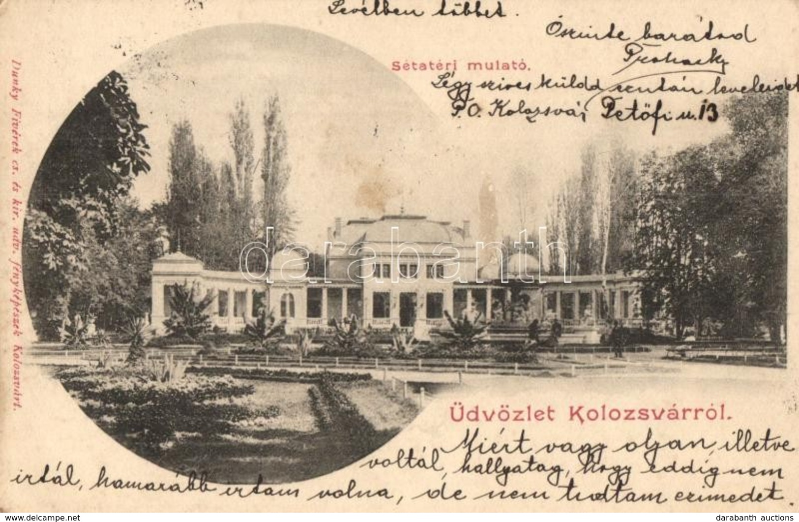T2/T3 1902 Kolozsvár, Cluj; Sétatéri Mulató. Dunky Fivérek Cs. és Kir. Udv. Fényképészek / Promenade, Restaurant, Inn (E - Unclassified