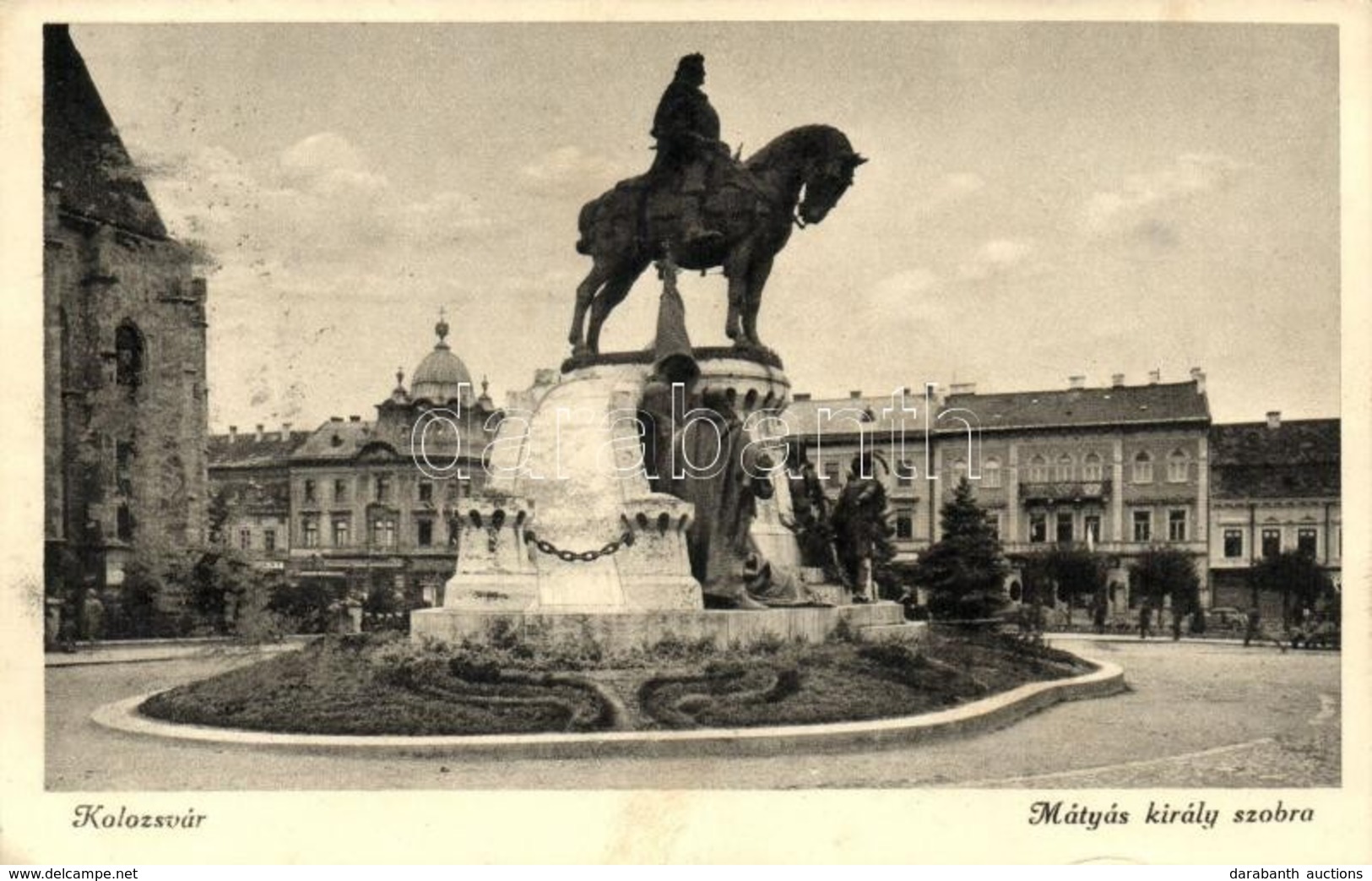 T2/T3 Kolozsvár, Cluj; Mátyás Király Szobra / Statue (EK) - Unclassified