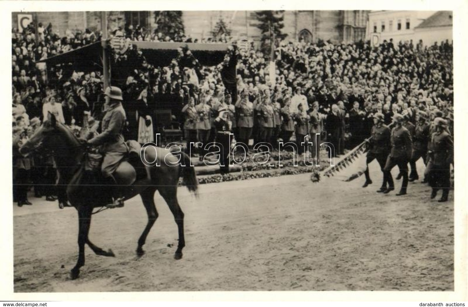 ** T2/T3 1940 Kolozsvár, Cluj; Bevonulás, Horthy Miklós, Purgly Magdolna / Entry Of The Hungarian Troops (ragasztónyom / - Unclassified