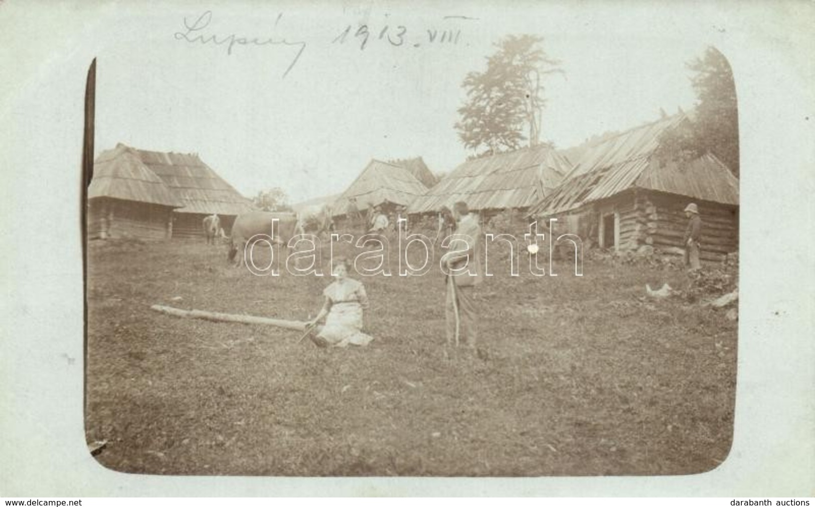 * T2 1913 Lupény, Lupeni; Gazdaság / Farm, Photo - Ohne Zuordnung