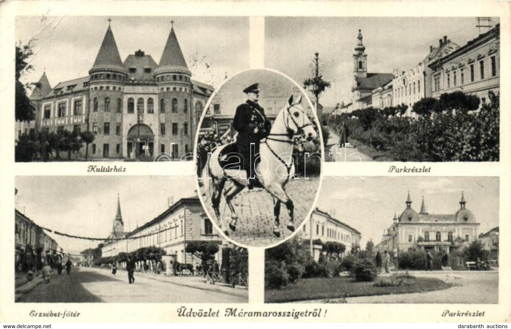 T3 Máramarossziget, Sighetu Marmatiei; Kultúrház, Erzsébet Főtér, Horthy / Cultural House, Square, Horthy (EB) - Sin Clasificación