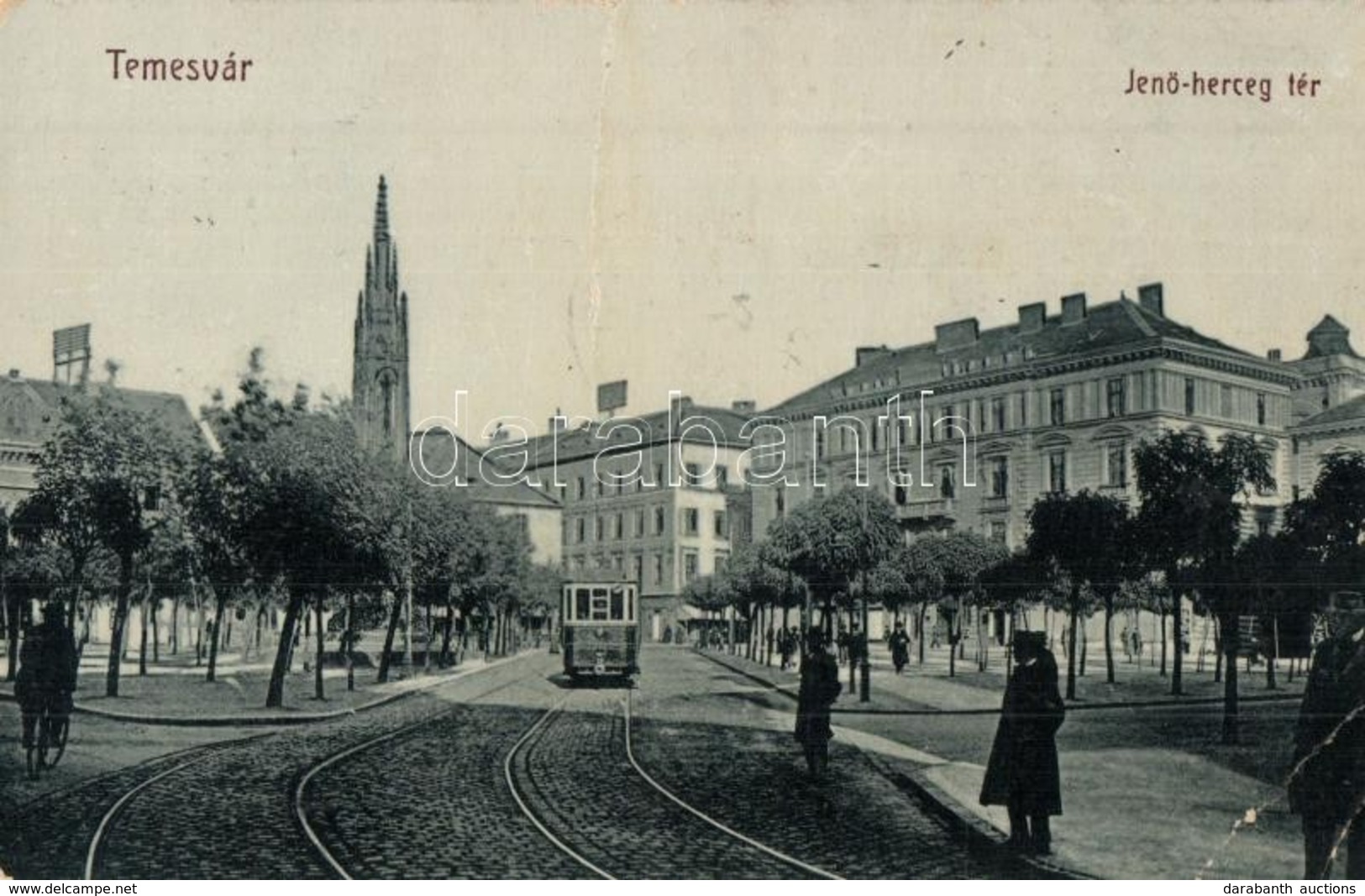 T2/T3 Temesvár, Timisoara; Jenő Herceg Tér, Villamos. W.L. 132. / Square, Tram (EK) - Unclassified