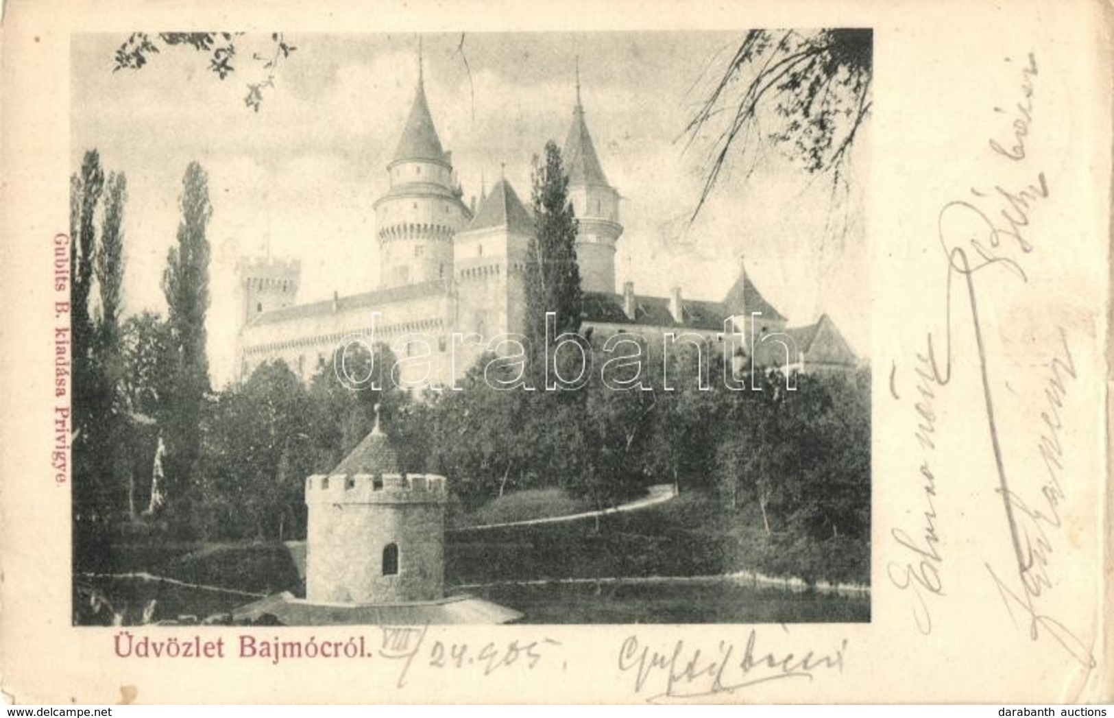 T3 1905 Bajmóc, Bojnice; Gróf Pálffy Kastély, Várkastély. Gubits B. Kiadása Privigyén / Bojnicky Zámok / Castle + Privig - Ohne Zuordnung