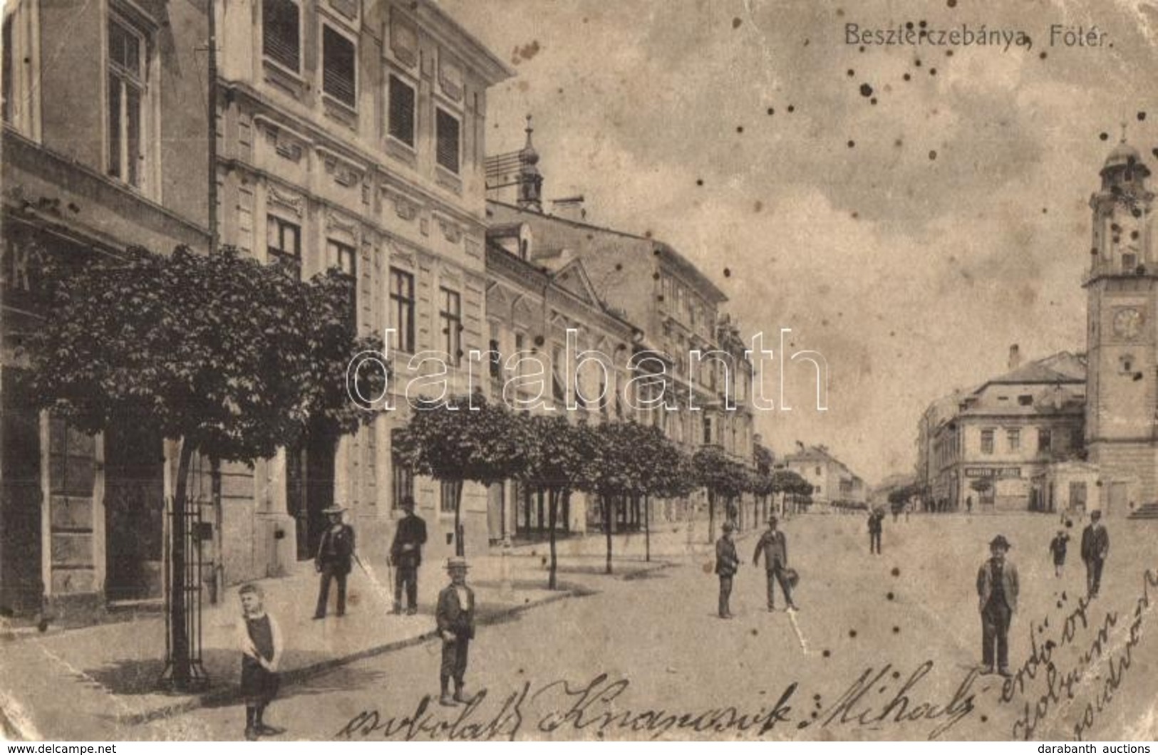 T3 Besztercebánya, Banská Bystrica; Fő Tér, Schäffer J. József üzlete / Main Square, Shops (EK) - Ohne Zuordnung