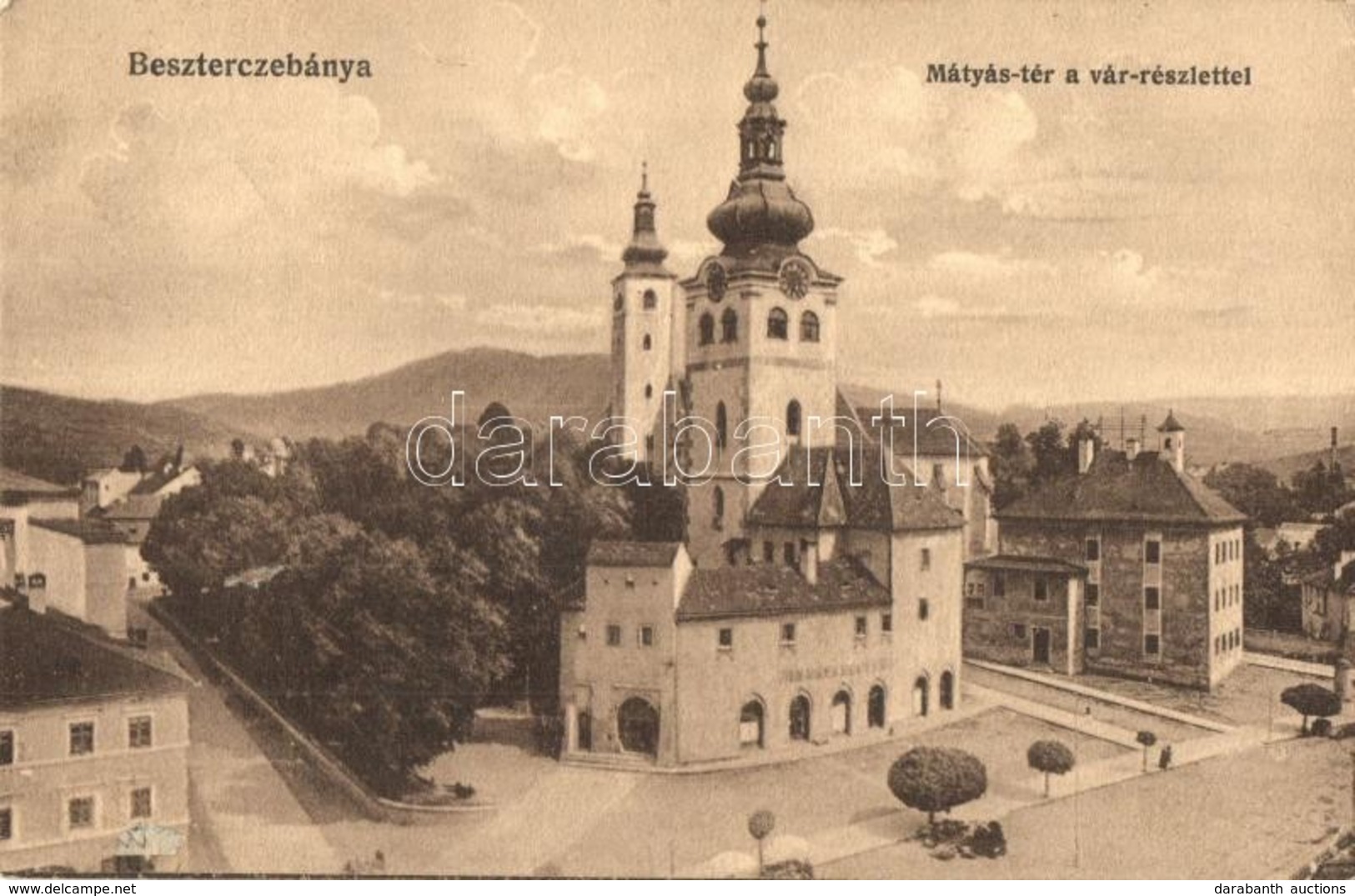 T2/T3 Besztercebánya, Banská Bystrica; Mátyás Tér, Vár Részlet. Kiadja Havelka József / Square, Castle (EK) - Ohne Zuordnung