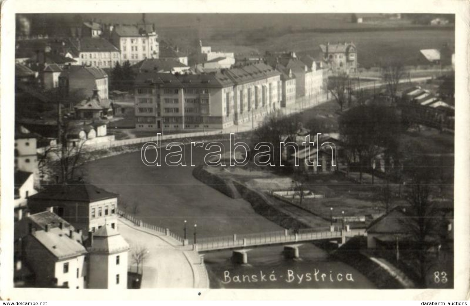 ** T2/T3 Besztercebánya, Banská Bystrica; Híd, Látkép / General View, Bridge. Photo (EK) - Ohne Zuordnung