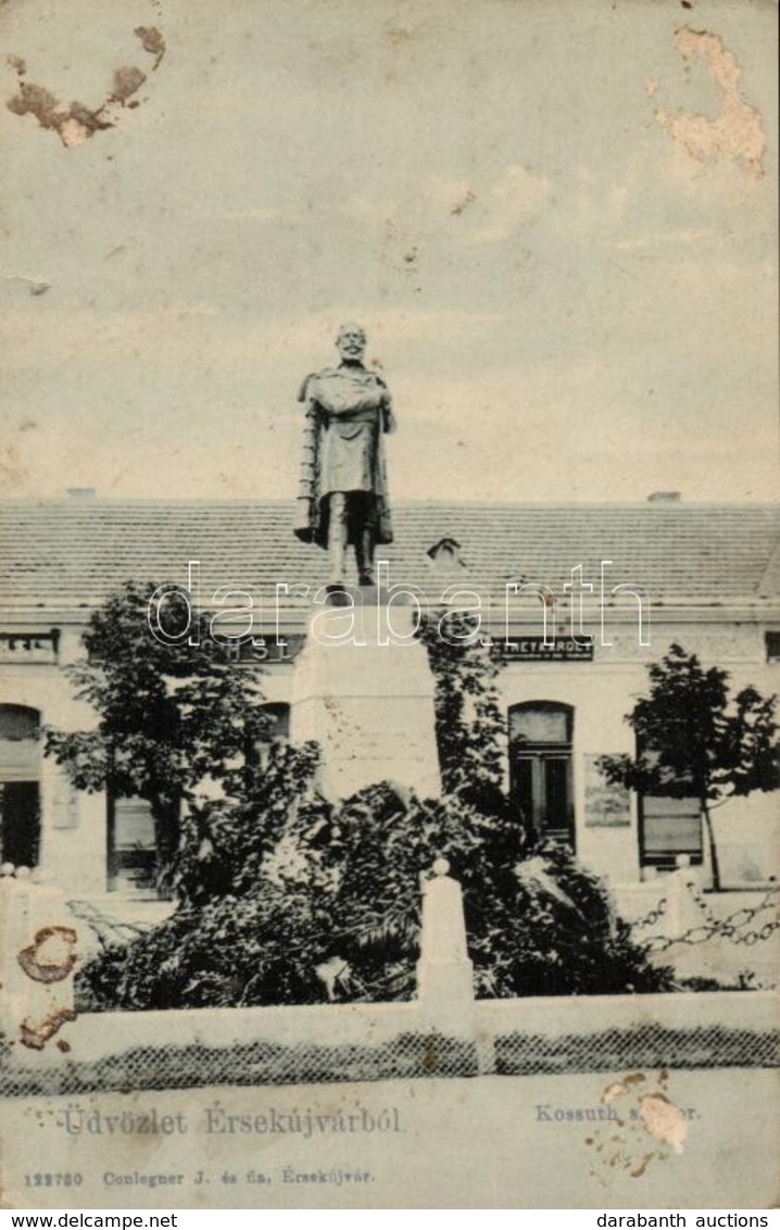 T4 Érsekújvár, Kossuth Szobor, üzlet / Statue, Shops (kis Lyuk / Pinhole) - Unclassified