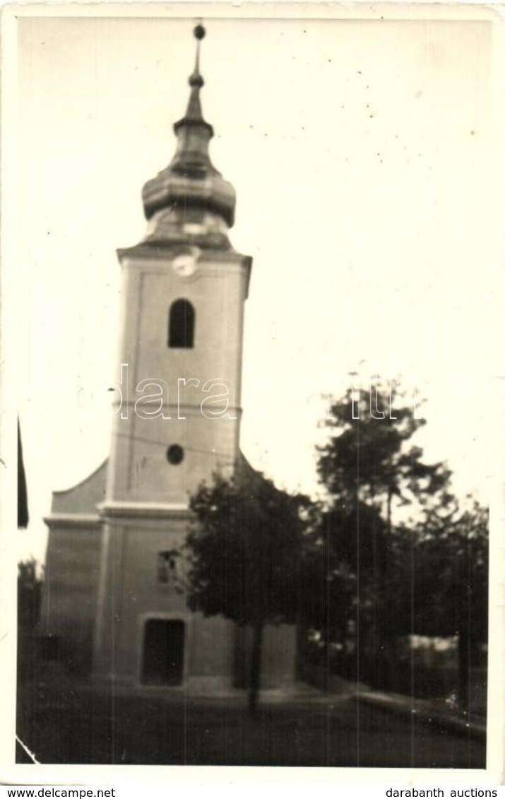 * T2/T3 1951 Kamocsa, Komoca (Gúta Mellett / Near Kolárovo); Református Templom / Calvinist Church. Photo (EK) - Unclassified