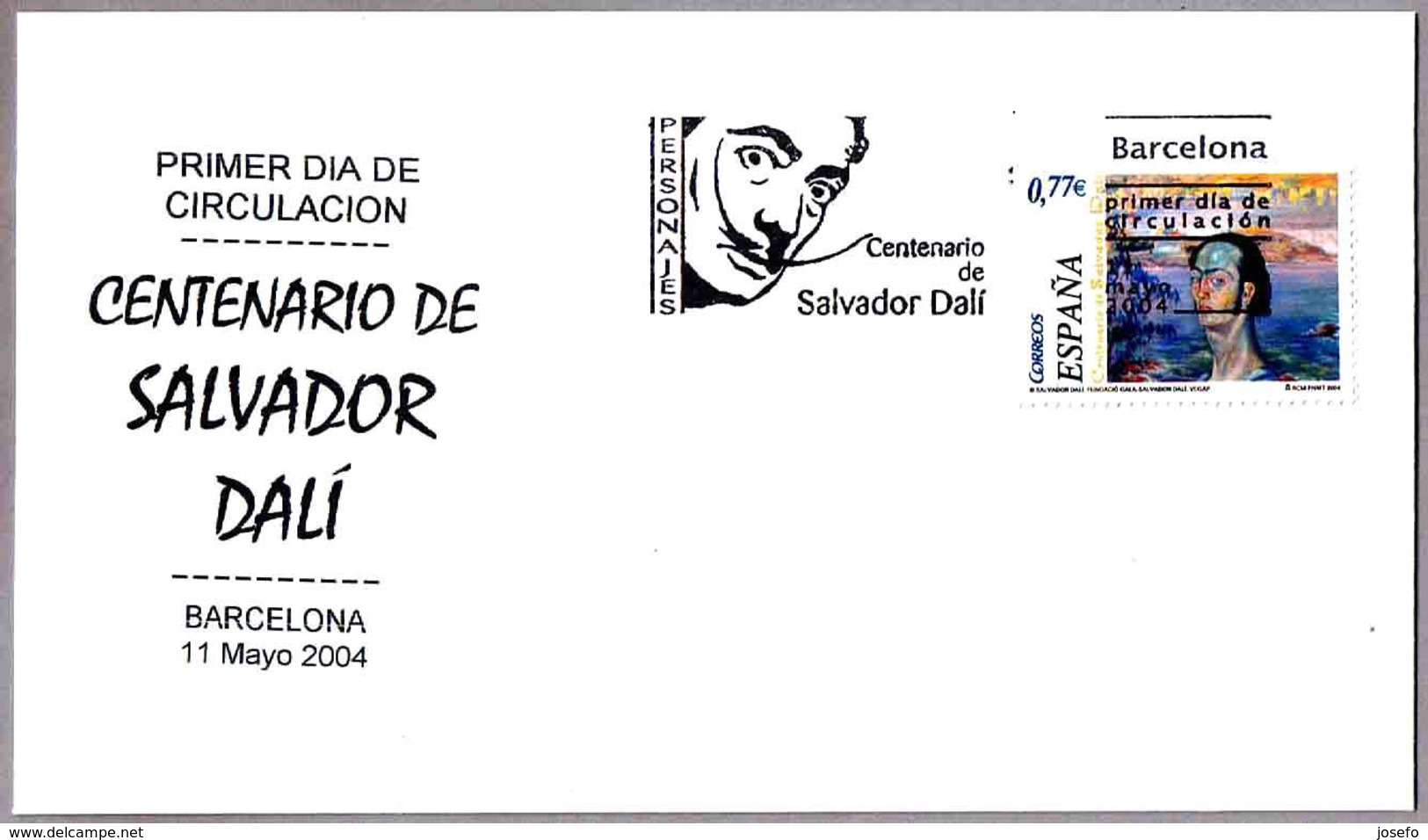 100 Años De SALVADOR DALI - 100 Years. SPD/FDC Barcelona 2004 - Otros & Sin Clasificación