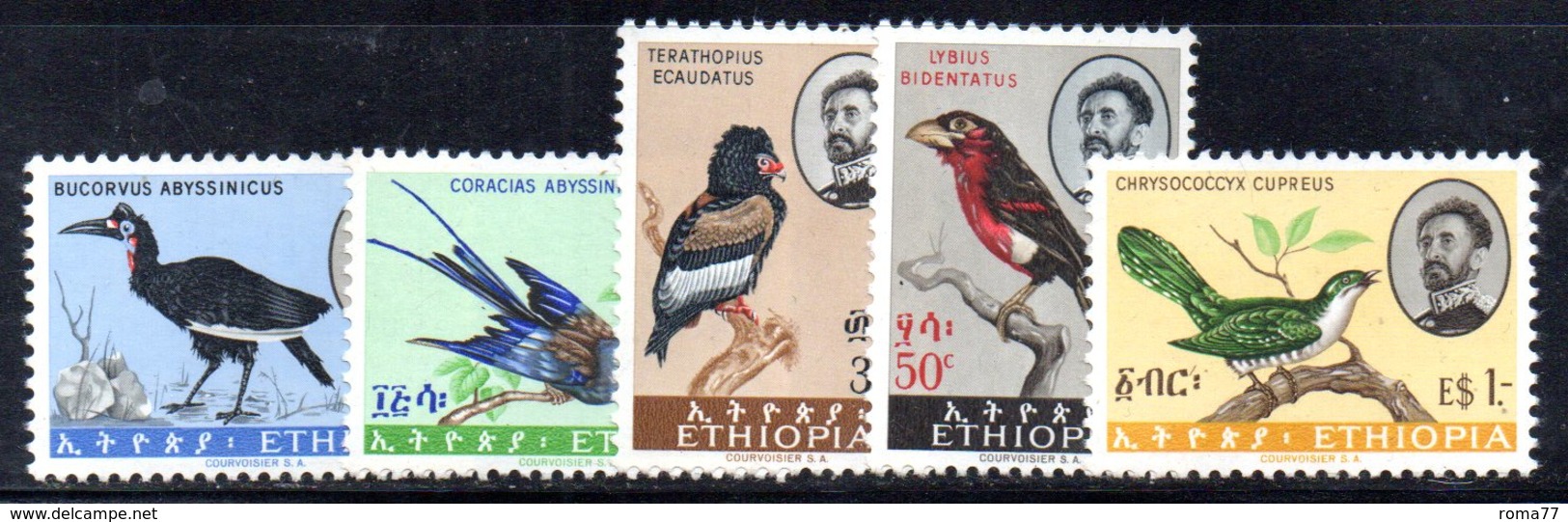 ETP107 - ETIOPIA 1962 ,  Yvert  N 388/392    ***  ORDINARIA UCCELLI - Etiopia