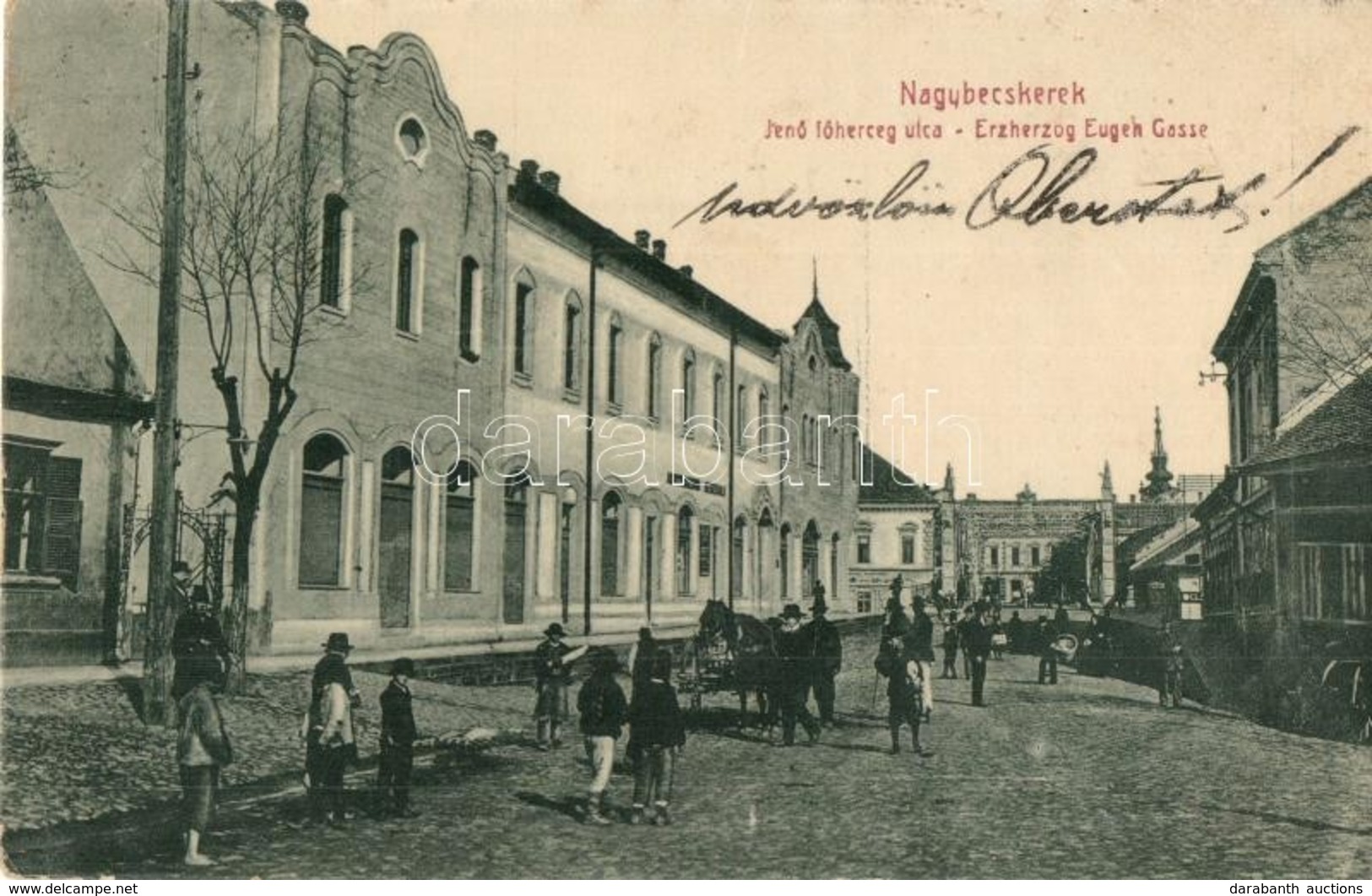 T2/T3 1909 Nagybecskerek, Zrenjanin, Veliki Beckerek; Jenő Főherceg Utca. W.L. 1006. Schneider János Kiadása / Erzherzog - Unclassified