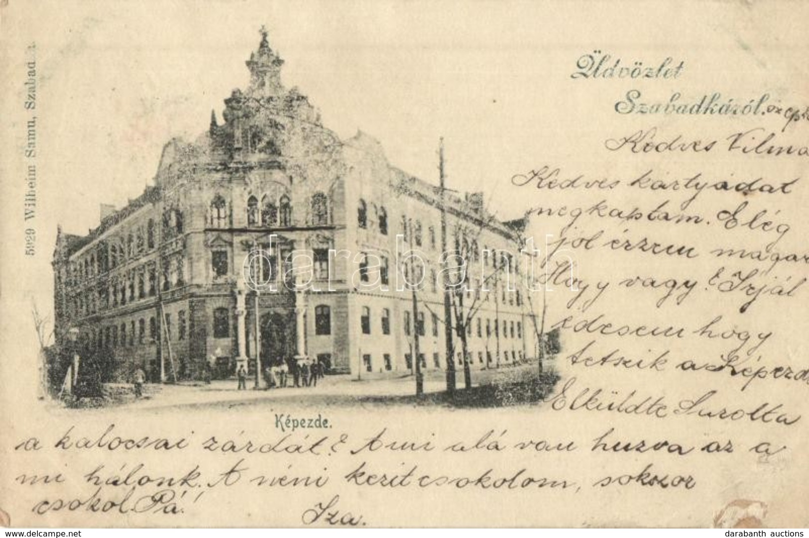 T3 1899 Szabadka, Subotica; M. Kir. állami Tanítónő Képezde. Wilheim Samu Kiadása / Teachers' Training Institute (r) - Unclassified