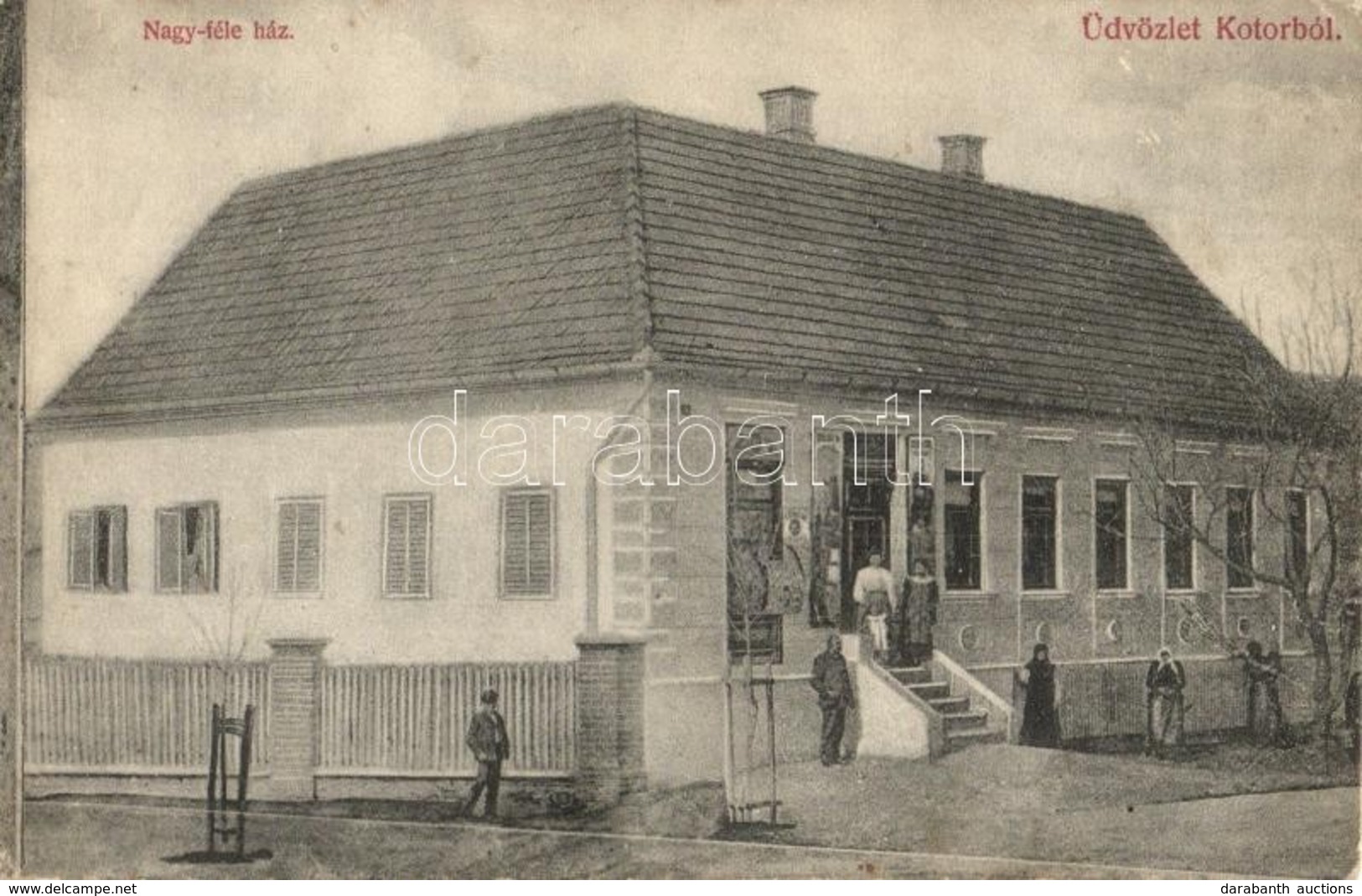 T2/T3 Kotor, Kotoriba; Nagy József üzlete és Saját Kiadása / Publisher's Shop And House + 1916 Pragerhof-Budapest Vonat  - Unclassified