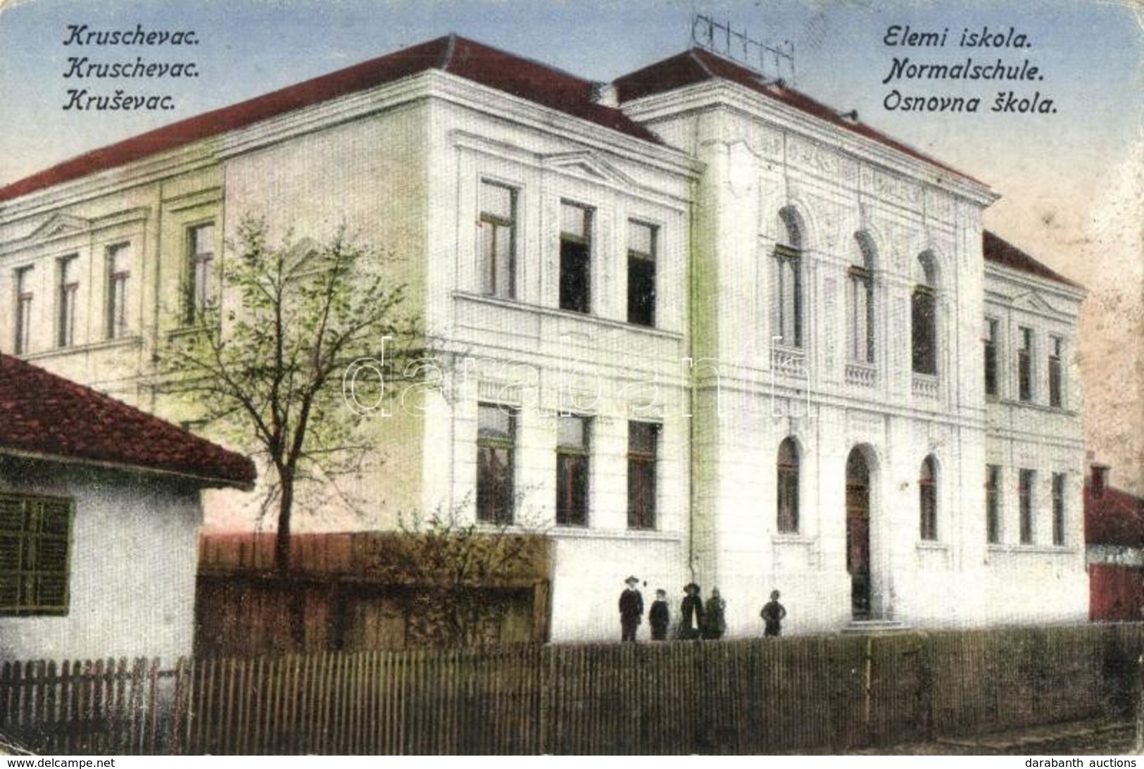 ** T2/T3 Krusevac, Kruschevac; Elemi Iskola / School (kopott Sarkak / Worn Corners) - Ohne Zuordnung