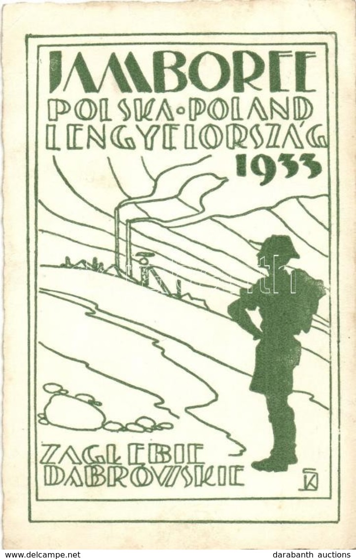 ** T2/T3 1933 Jamboree Polska / Lengyel Cserkész Jamboree Reklámlapja / Polish Scout Jamboree In Zaglebie Dabrowskie, Ar - Ohne Zuordnung