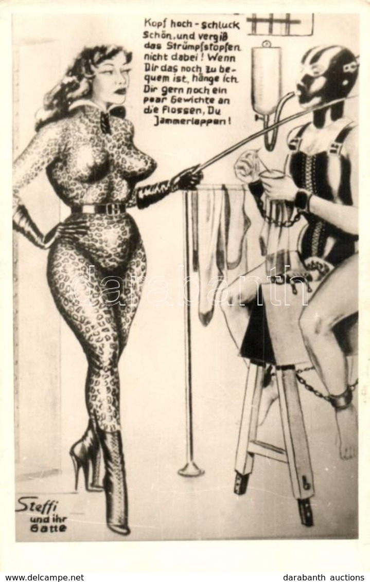 ** T2 Steffi Und Ihr Gatte / BDSM Erotic Lesbian Art Postcard - Unclassified