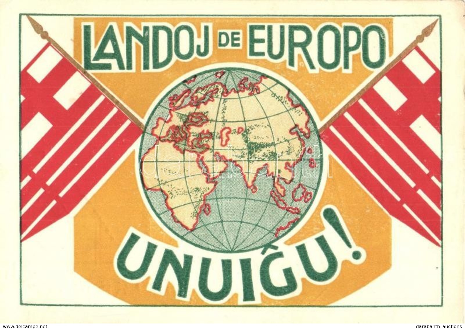 * T2/T3 Landoj De Europo Unuigu! / Európa Országai Egyesüljetek. Kiadja Höfler Frigyes / Unite The Countries Of Europe ( - Ohne Zuordnung