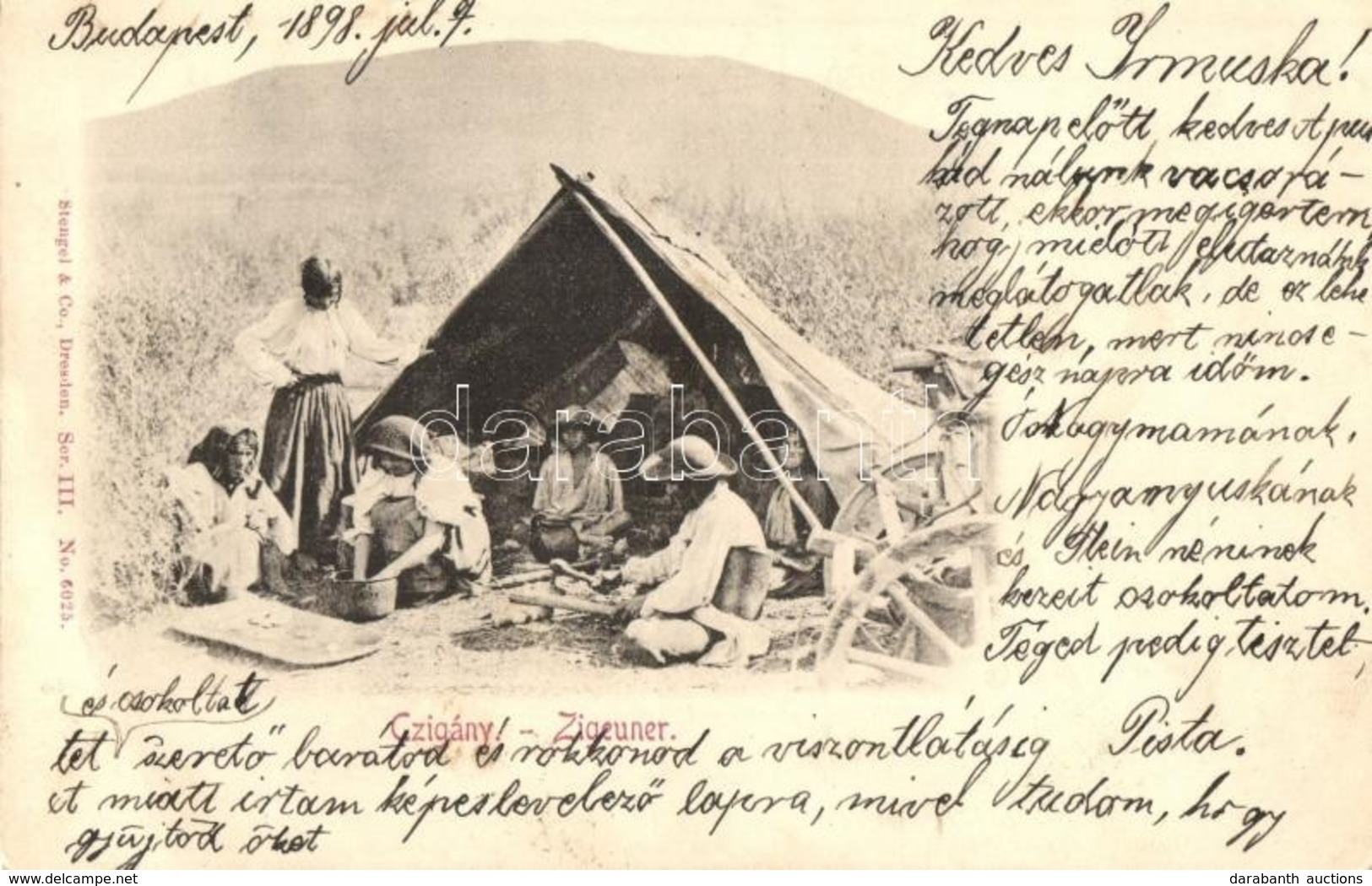 T2/T3 1898 Cigányok / Zigeuner / Gypsy Family With Tent (EK) - Unclassified