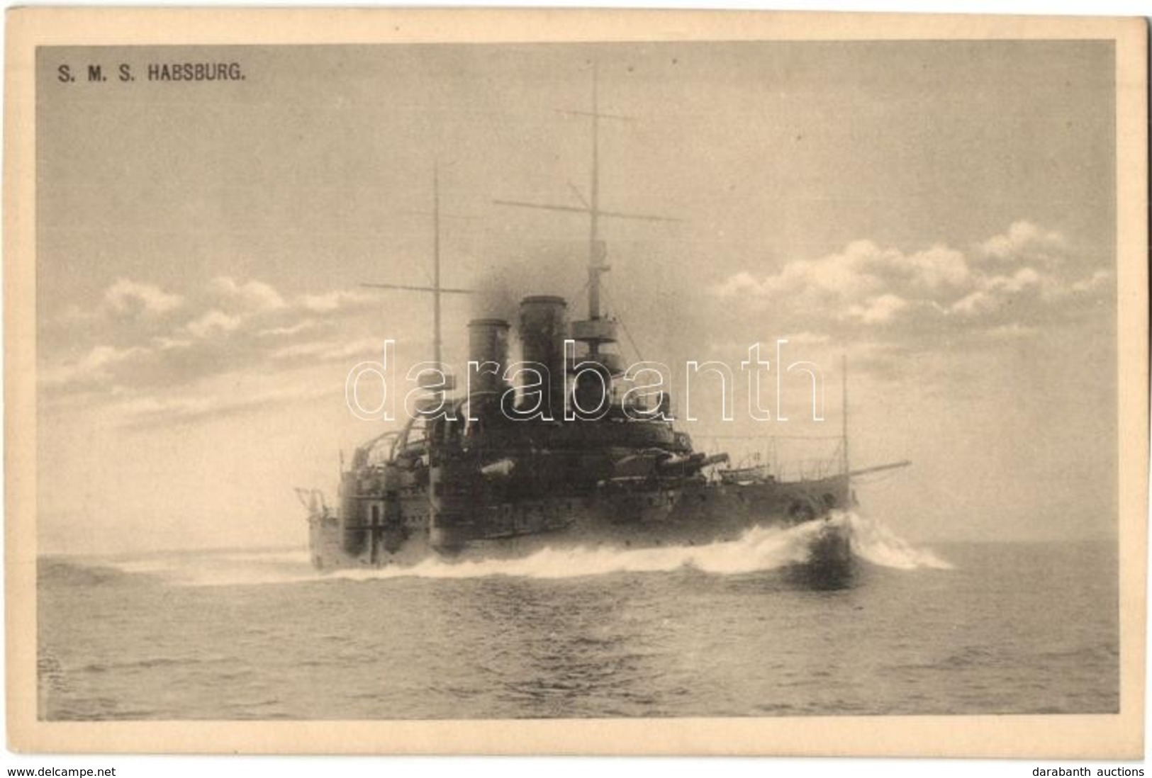 ** T1/T2 SMS Habsburg Osztrák-magyar Habsburg-osztályú Pre-dreadnought Csatahajó / K.u.K. Kriegsmarine SMS Habsburg. Pho - Unclassified