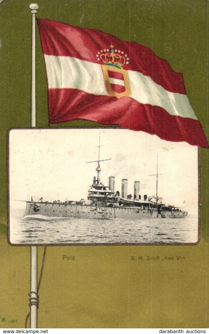 * T2/T3 SMS Kaiser Karl VI. Az Osztrák-Magyar Monarchia Haditengerészetének VI. Károly-osztályú Páncélos Cirkálója. Oszt - Ohne Zuordnung