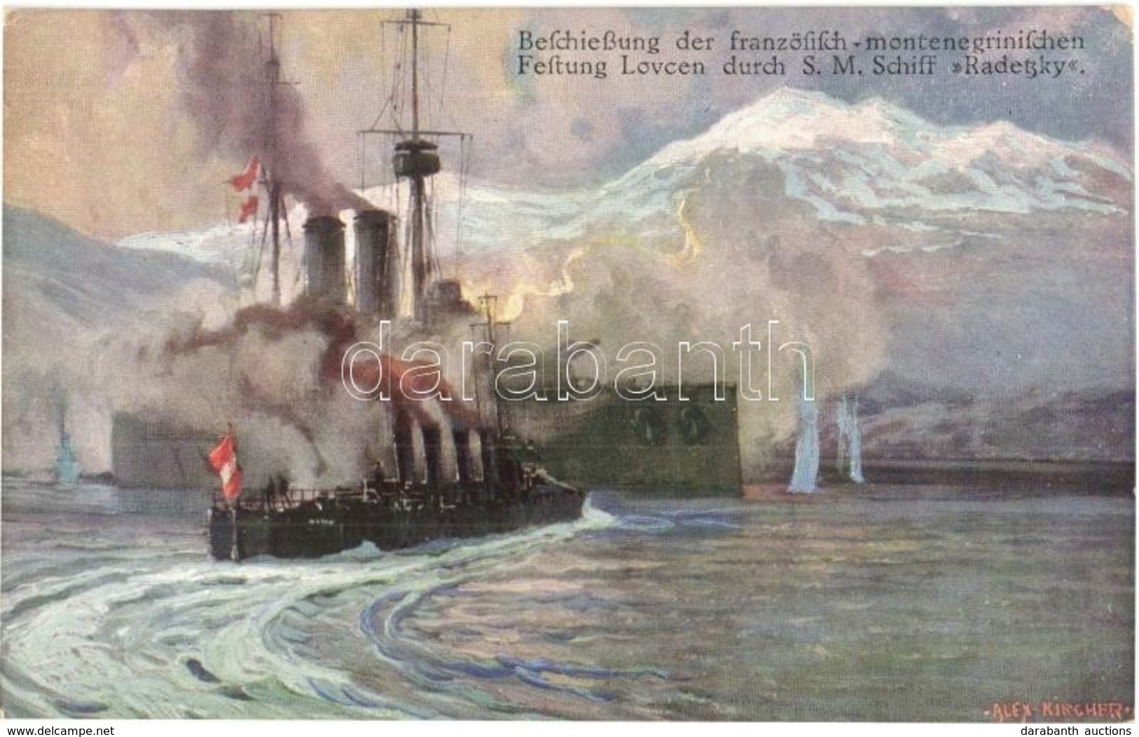 ** T1/T2 Beschießung Der Französisch-montenegrinischen Festung Lovcen Durch SMS Radetzky (Linienschiffe). K.u.K. Kriegsm - Unclassified