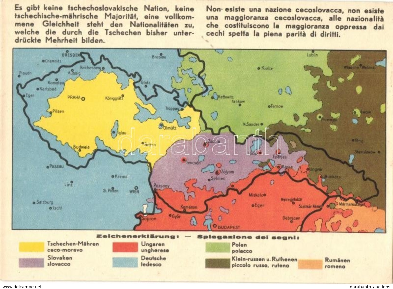 ** T1/T2 Nincs Csehszlovák Nemzet, Nincs Csehszlovák Többség, Teljes Egyenjogúság Illeti A Csehek által Eddig Elnyomott  - Ohne Zuordnung