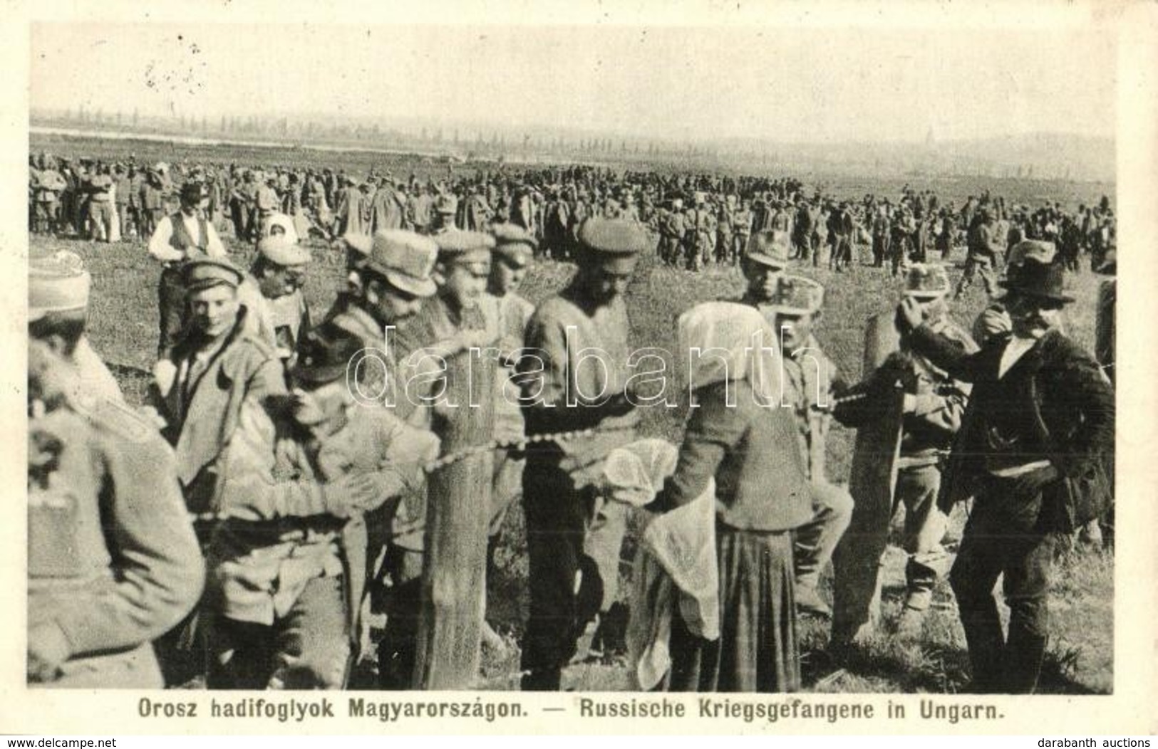 T2 Orosz Hadifoglyok Magyarországon. Alexy Felvétele 1914. / Russische Kriegsgefangene In Ungarn / WWI Russian POWs (pri - Ohne Zuordnung