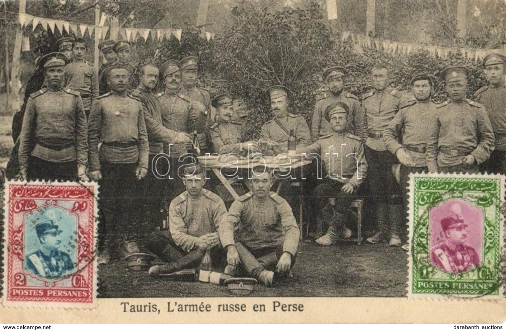 T2 Tauris, L'armée Russe En Perse / Orosz Katonák Perzsiában / The Russian Army In Persia. TCV Card - Unclassified