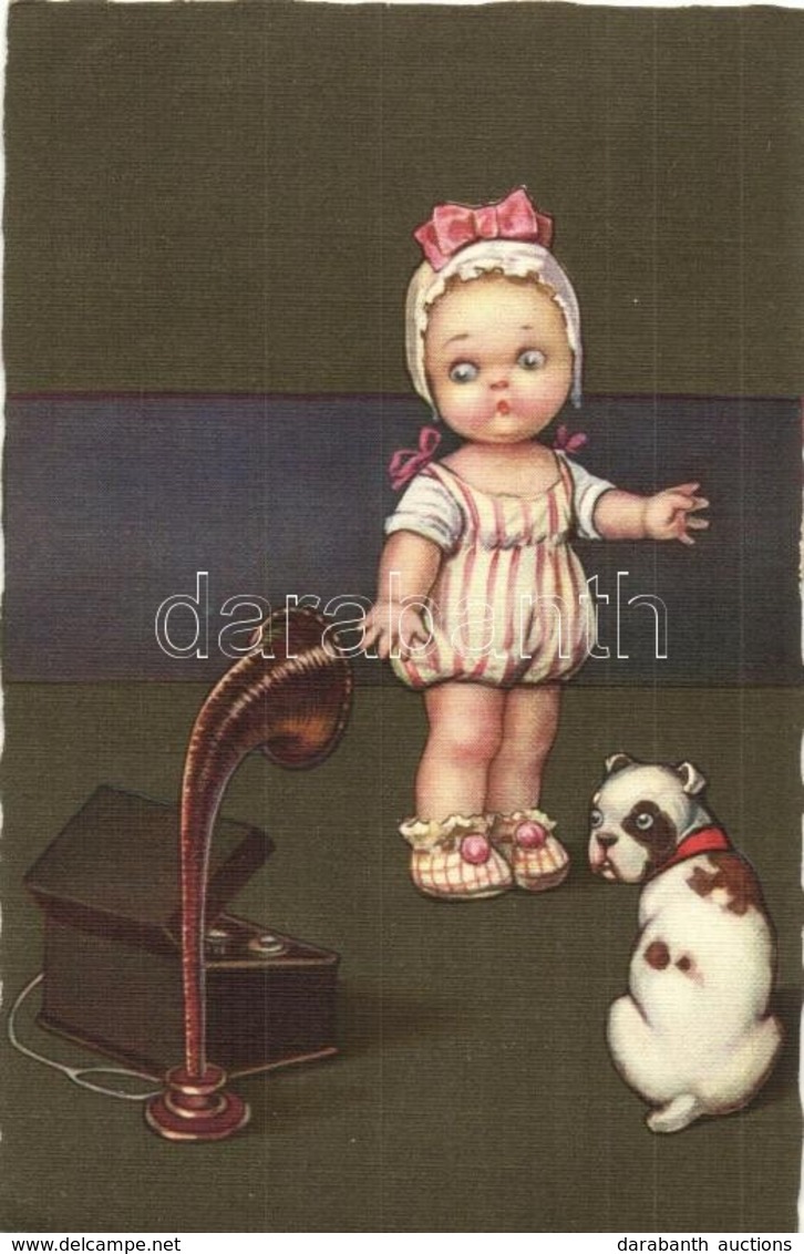 T2 Child With Dog, Italian Art Postcard - Ohne Zuordnung