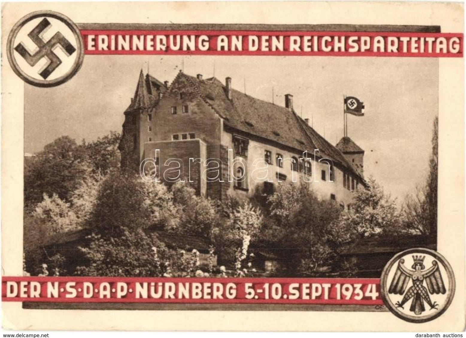 * T2/T3 1934 Erinnerung An Den Reichsparteitag Der NSDAP Nürnberg / NSDAP German Nazi Party Propaganda, Nuremberg Rally, - Ohne Zuordnung