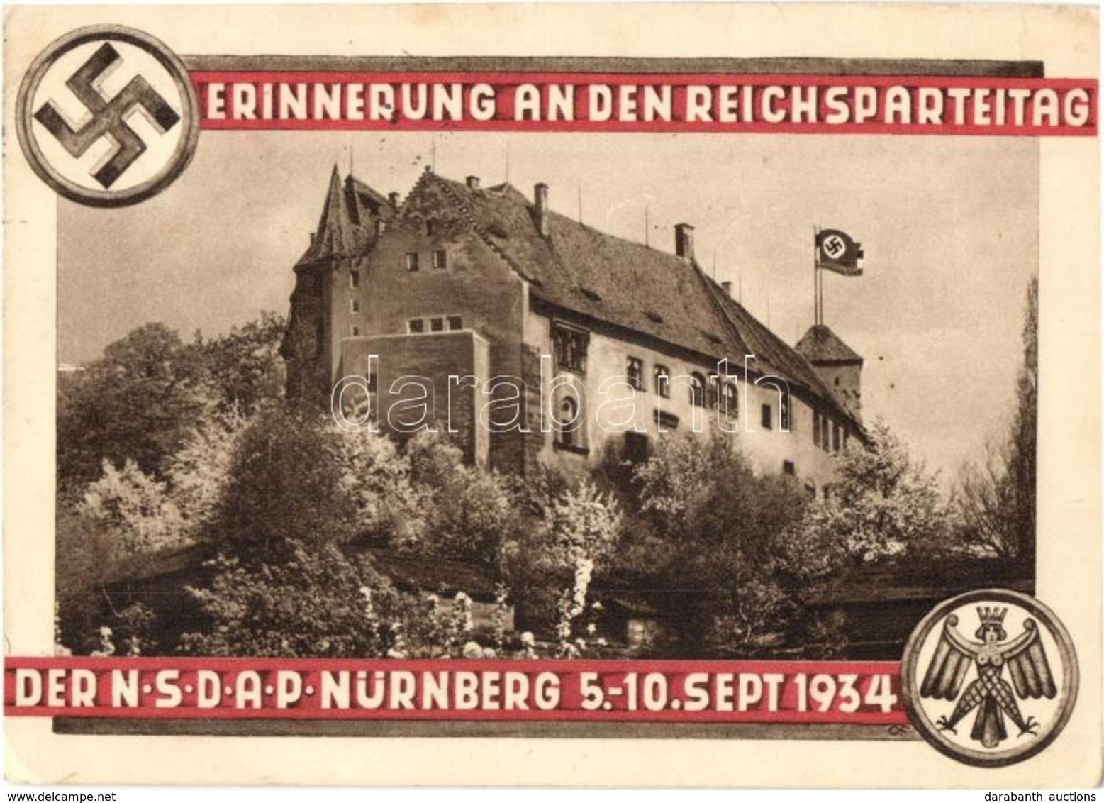 * T2/T3 1934 Erinnerung An Den Reichsparteitag Der NSDAP Nürnberg / NSDAP German Nazi Party Propaganda, Nuremberg Rally, - Unclassified