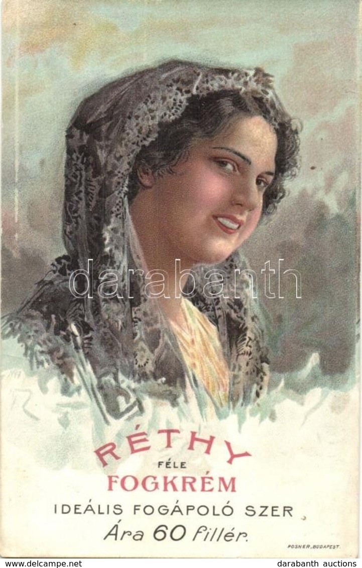 * T2/T3 Réthy-féle Fogkrém Reklámlapja. Ideális Fogápoló Szer / Hungarian Toothpaste Advertisement, Posner Litho - Unclassified