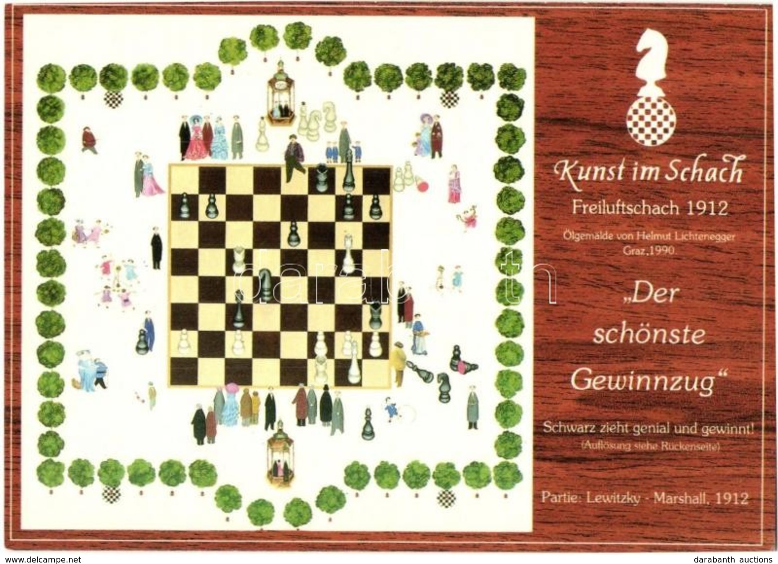 ** T1 1990 Kinst Im Schach Freiluftschach 1912. Der Schönste Gewinnzug. Partie: Lawitzky - Marschall 1912 / Modern Chess - Unclassified