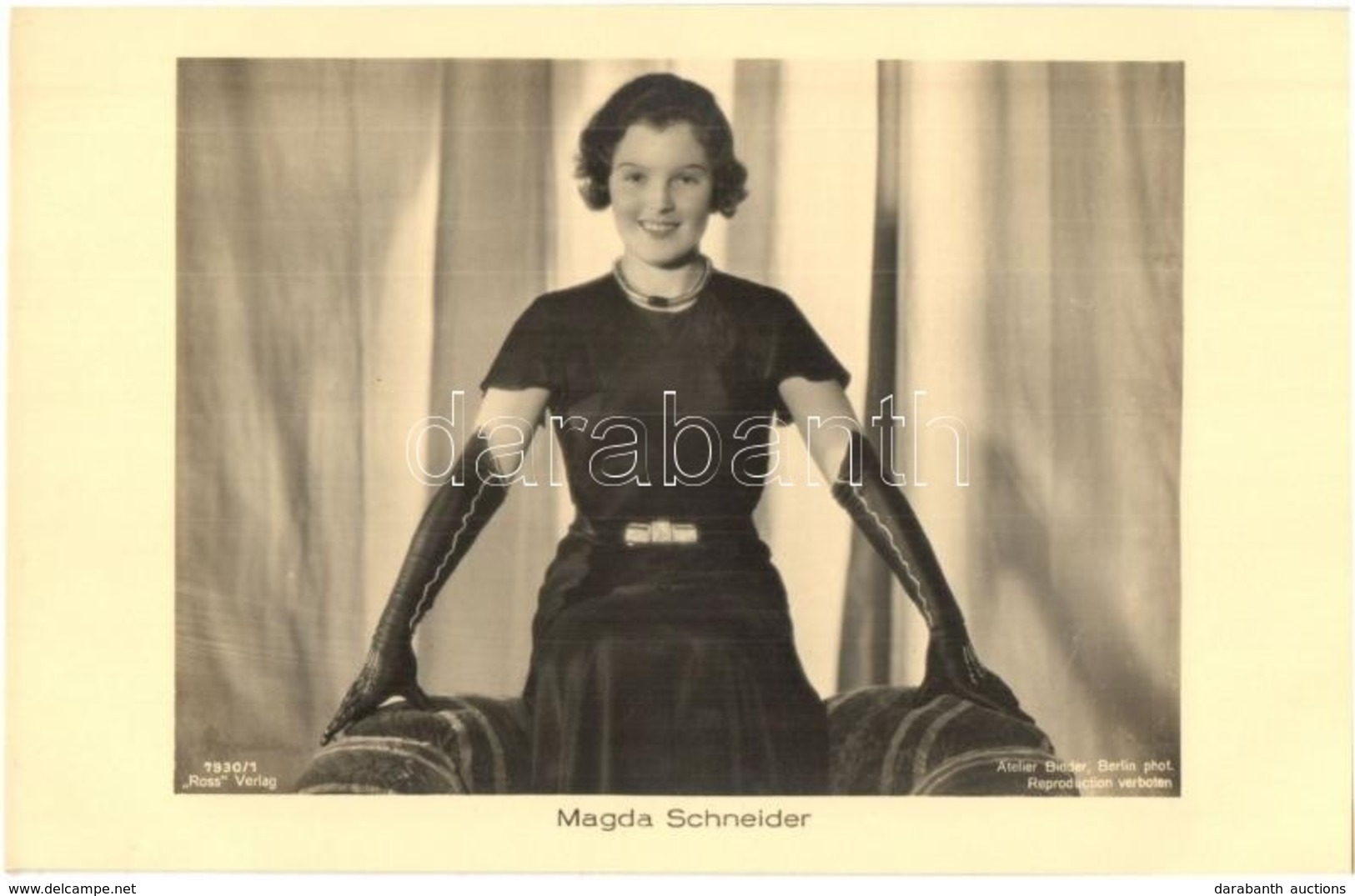 ** T1 Magda Schneider, German Actress, Mother Of Romy Schneider. Ross Verlag 7930/1. Atelier Binder, Berlin Phot. - Unclassified
