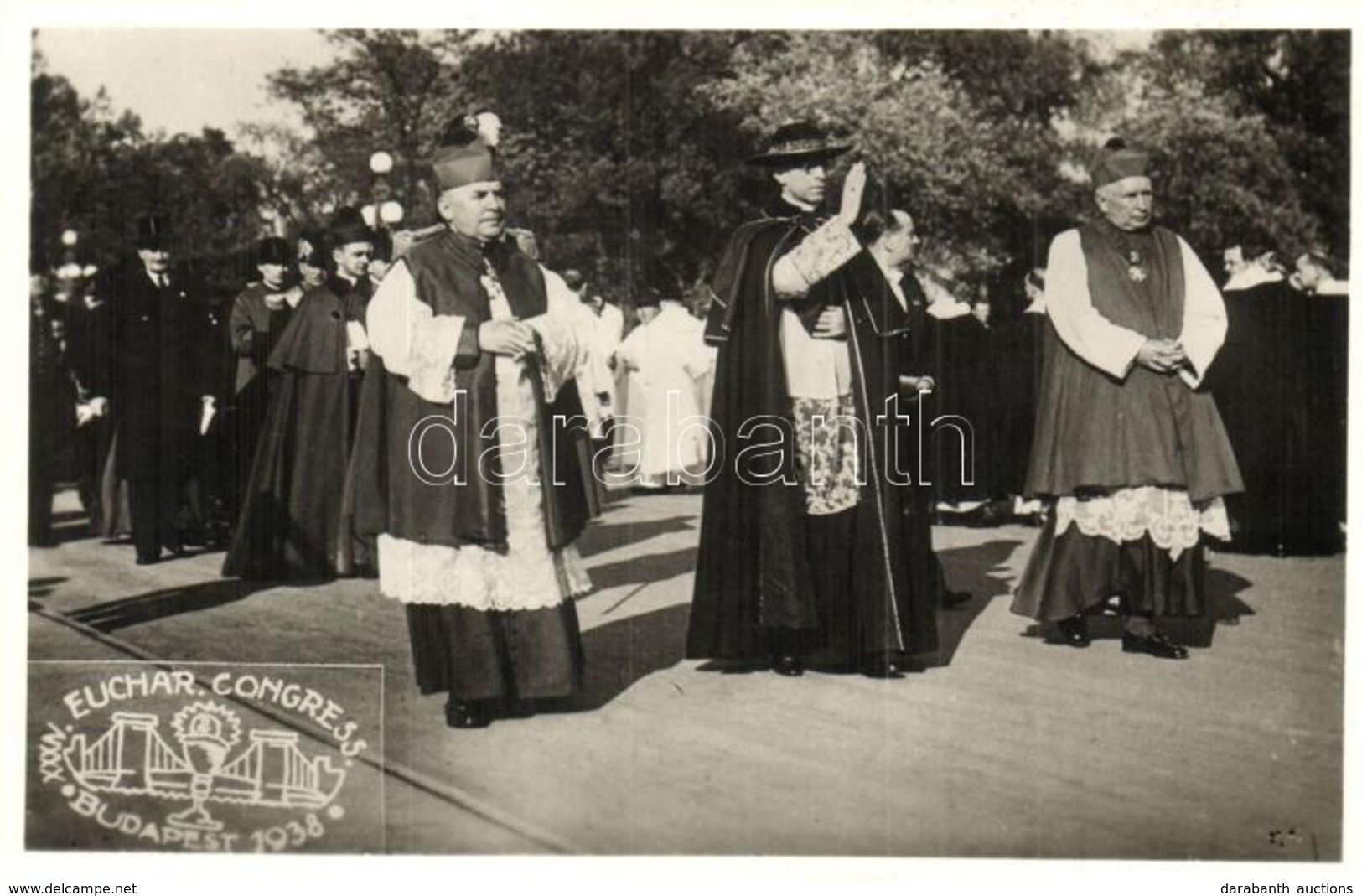 ** * 2 Db RÉGI Magyar Vallási Motívumlap;  1938-as XXXIV. Nemzetközi Eucharisztikus Kongresszus Budapesten, Pacelli Bíbo - Ohne Zuordnung