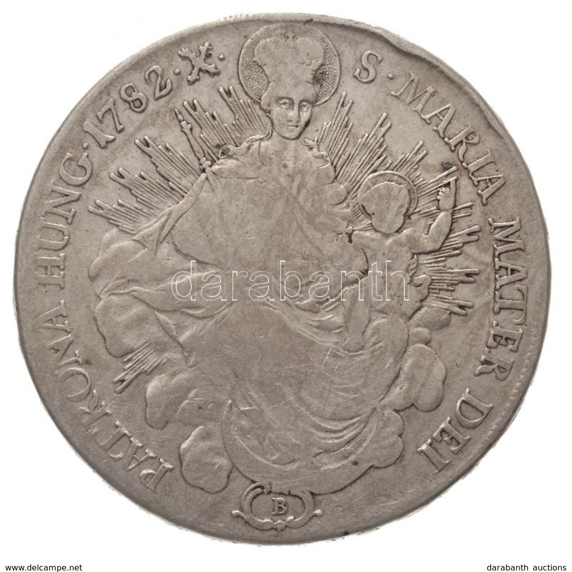 1782B Tallér Ag 'II. József' Körmöcbánya (27,60g) T:2-,3 / 
Hungary 1782B Thaler Ag 'Joseph II' Kremnitz (27,60g) C:VF,X - Ohne Zuordnung