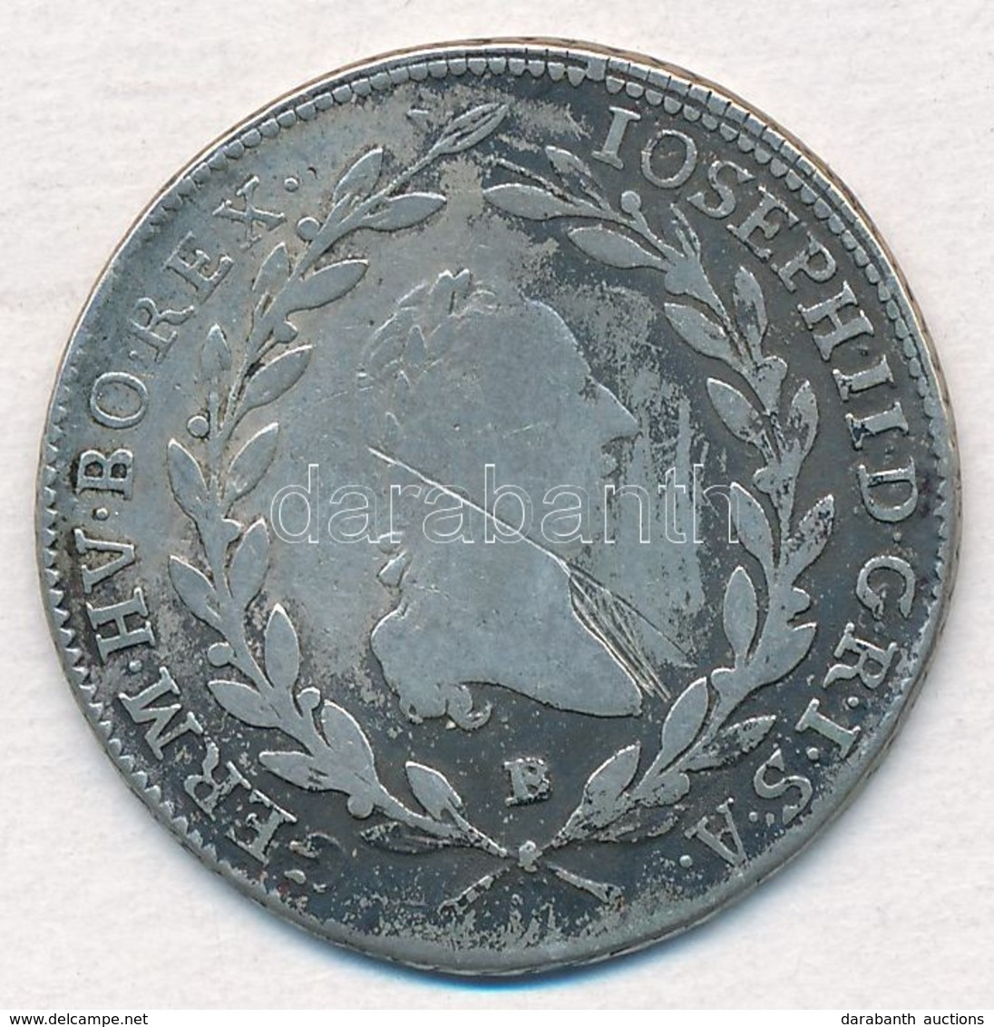 1786B 20kr Ag 'II. József' (6,54g) T:2-,3 Patina, Karc - Ohne Zuordnung