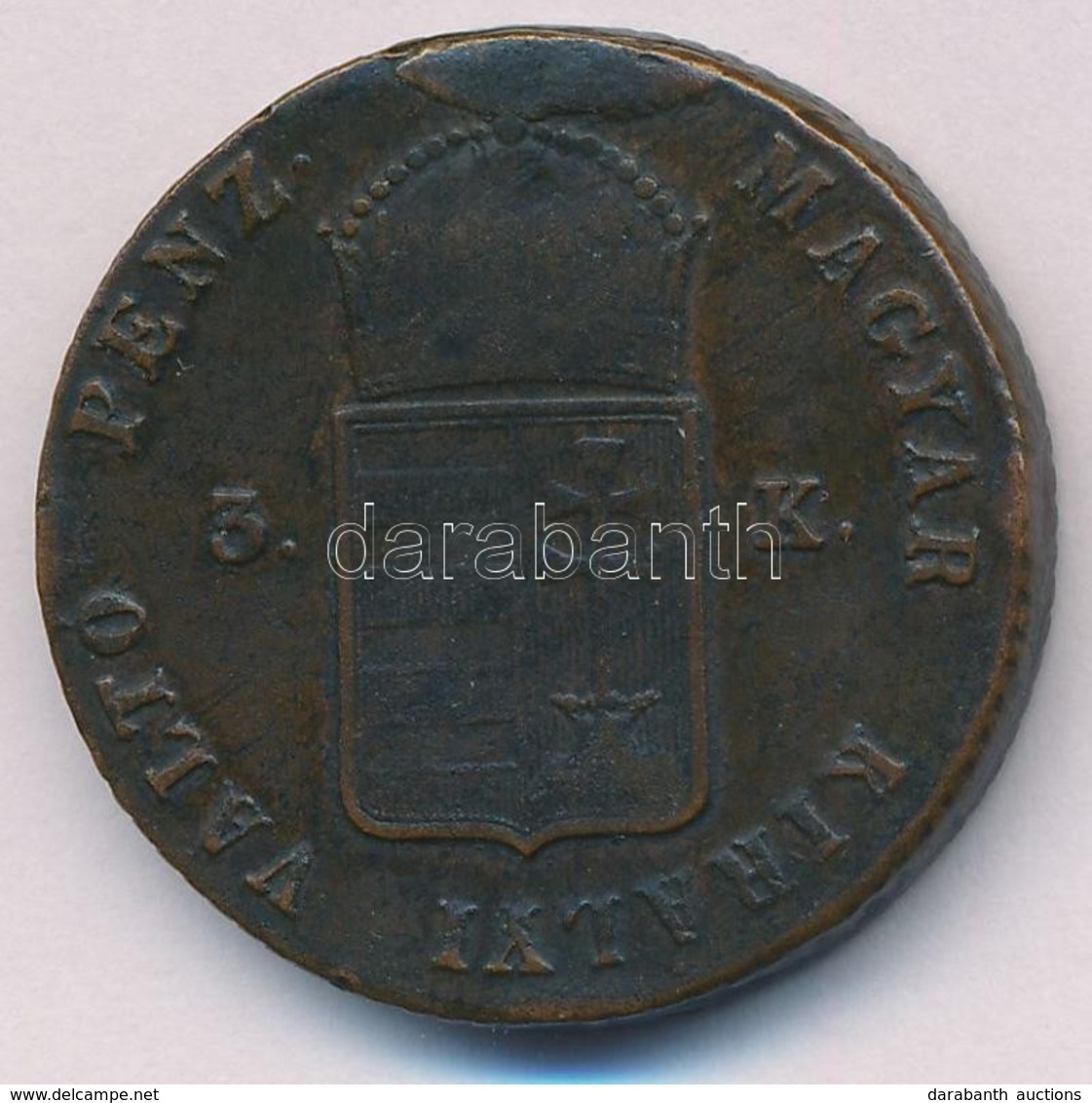 1849NB 3kr Cu T:2- Lapkahiba, Ph. 
Adamo B2 - Ohne Zuordnung