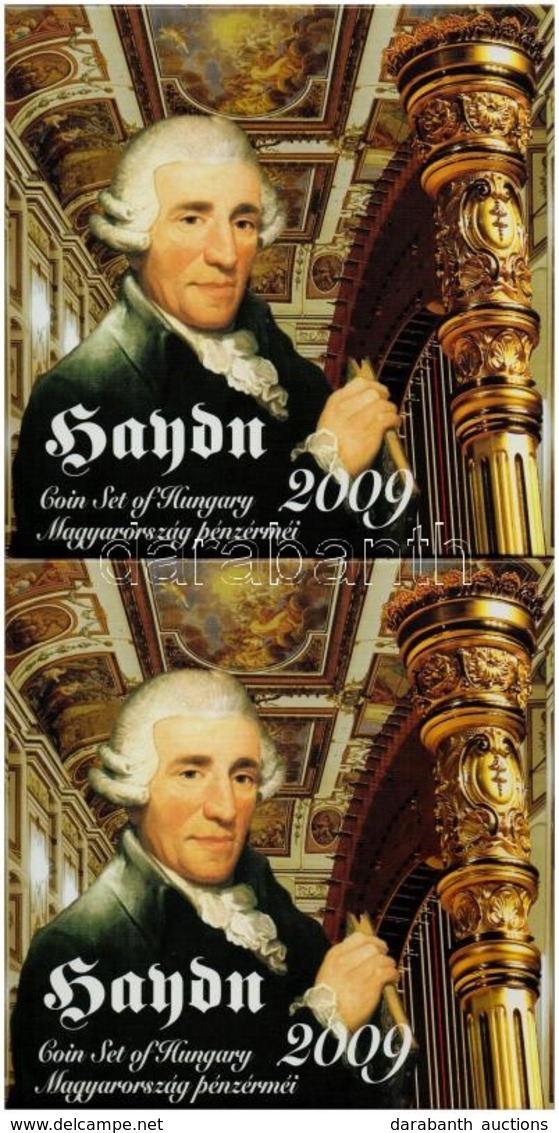 2009. 5Ft-200Ft 'Haydn' (7xklf) Forgalmi érme Sor, Benne 'Joseph Haydn' Ag Emlékérem (12g/0.999/29mm) (2x) T:PP Adamo FO - Ohne Zuordnung