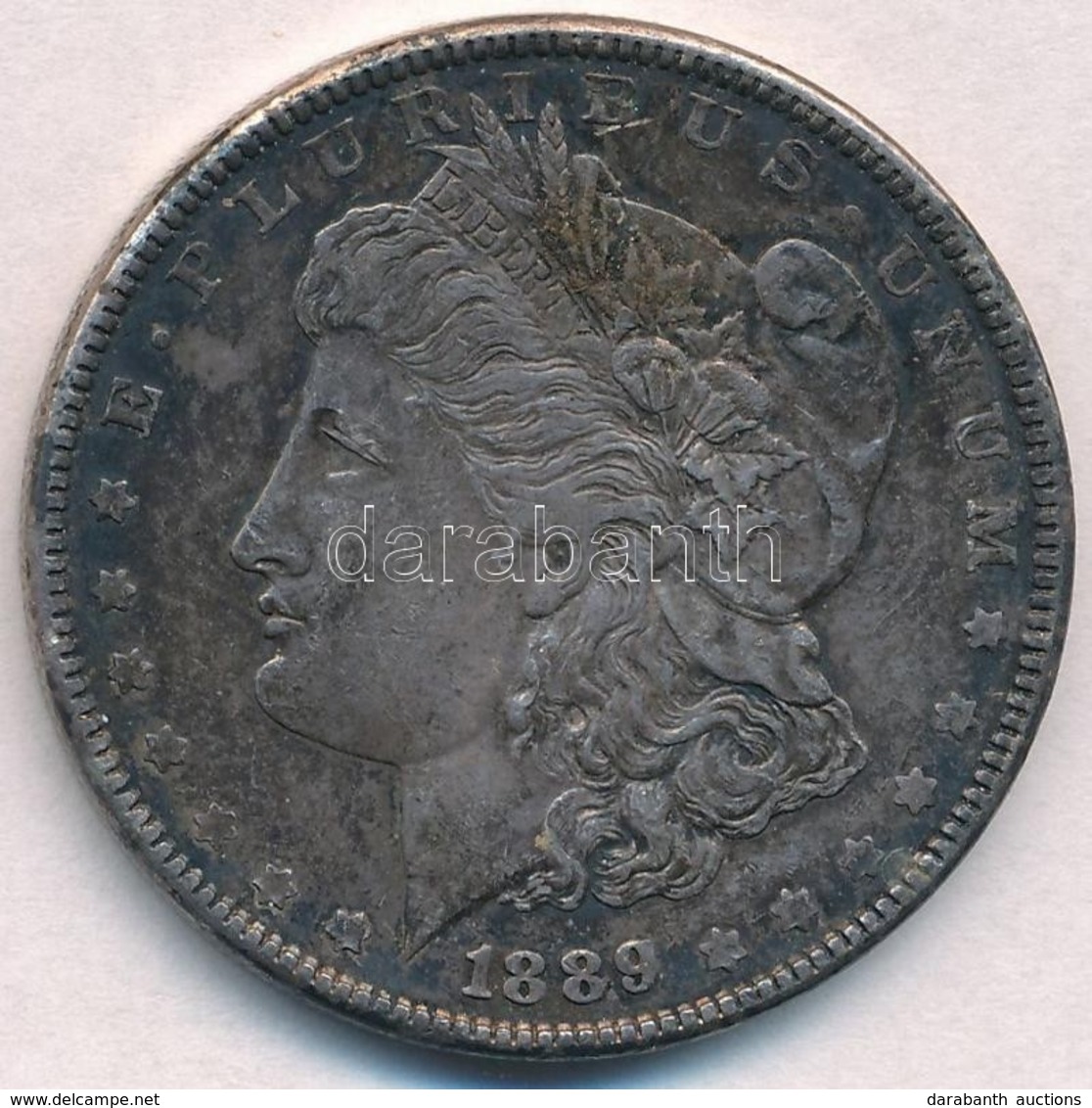 Amerikai Egyesült Államok 1889. 1$ Ag 'Morgan' T:2,2- Ph., Patina, Fo.
USA 1889. 1 Dollar Ag 'Morgan' C:XF,VF Edge Error - Unclassified