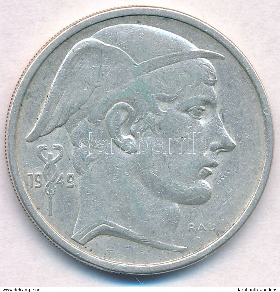 Belgium 1949. 50Fr Ag 'BELGIQUE' T:2- 
Belgium 1949. 50 Francs Ag 'BELGIQUE' C:VF - Unclassified