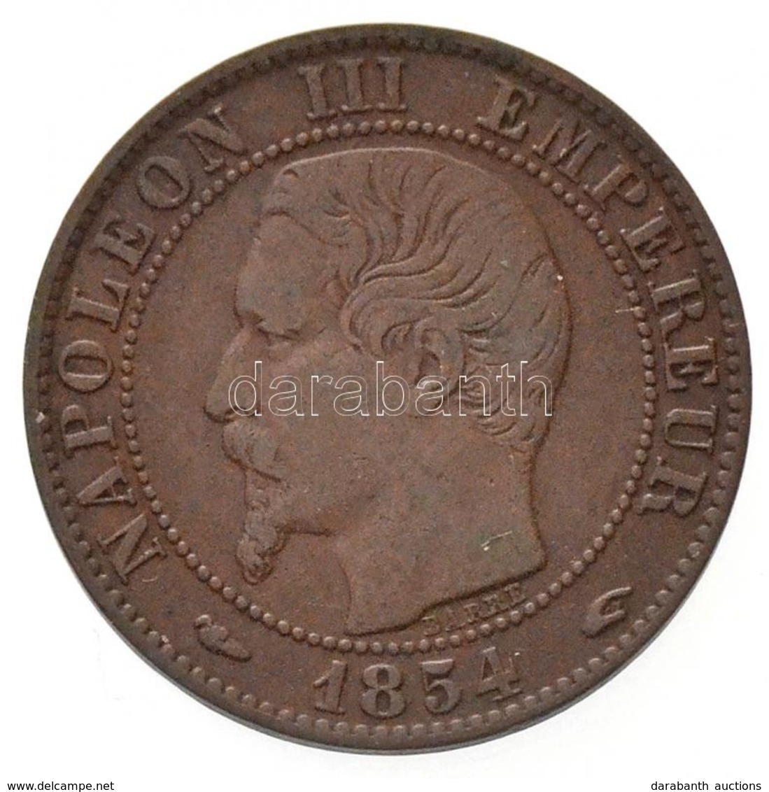 Franciaország / Második Császárság 1854A 5c Br 'III. Napóleon' T:2
France / Second Empire 1854A 5 Centimes Br 'Napoleon  - Unclassified