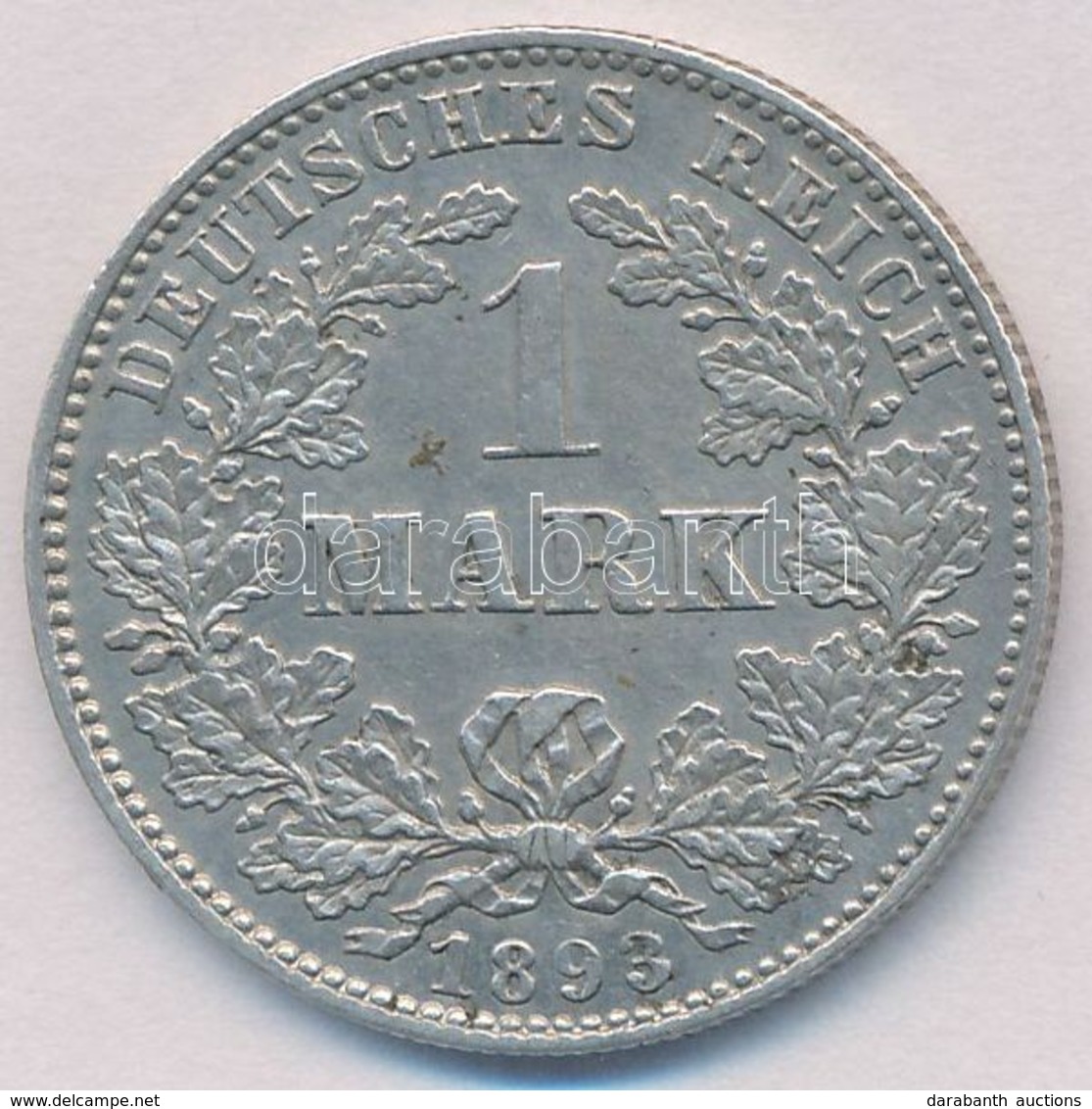Német Birodalom 1893J 1M Ag T:2
German Empire 1893J 1 Mark Ag C:XF
Krause KM#14 - Unclassified