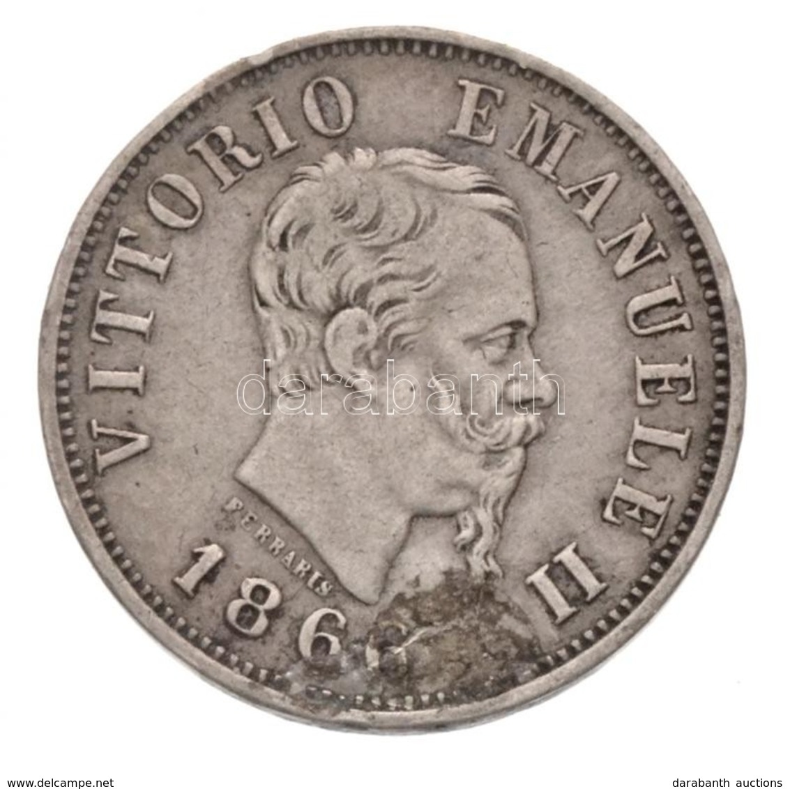 Olaszország 1866. 50c Ag 'II. Viktor Emánuel' T:2
Italy 1866. 50 Centesimi Ag 'Vittorio Emaneul II' C:XF
Krause KM#14.1 - Unclassified