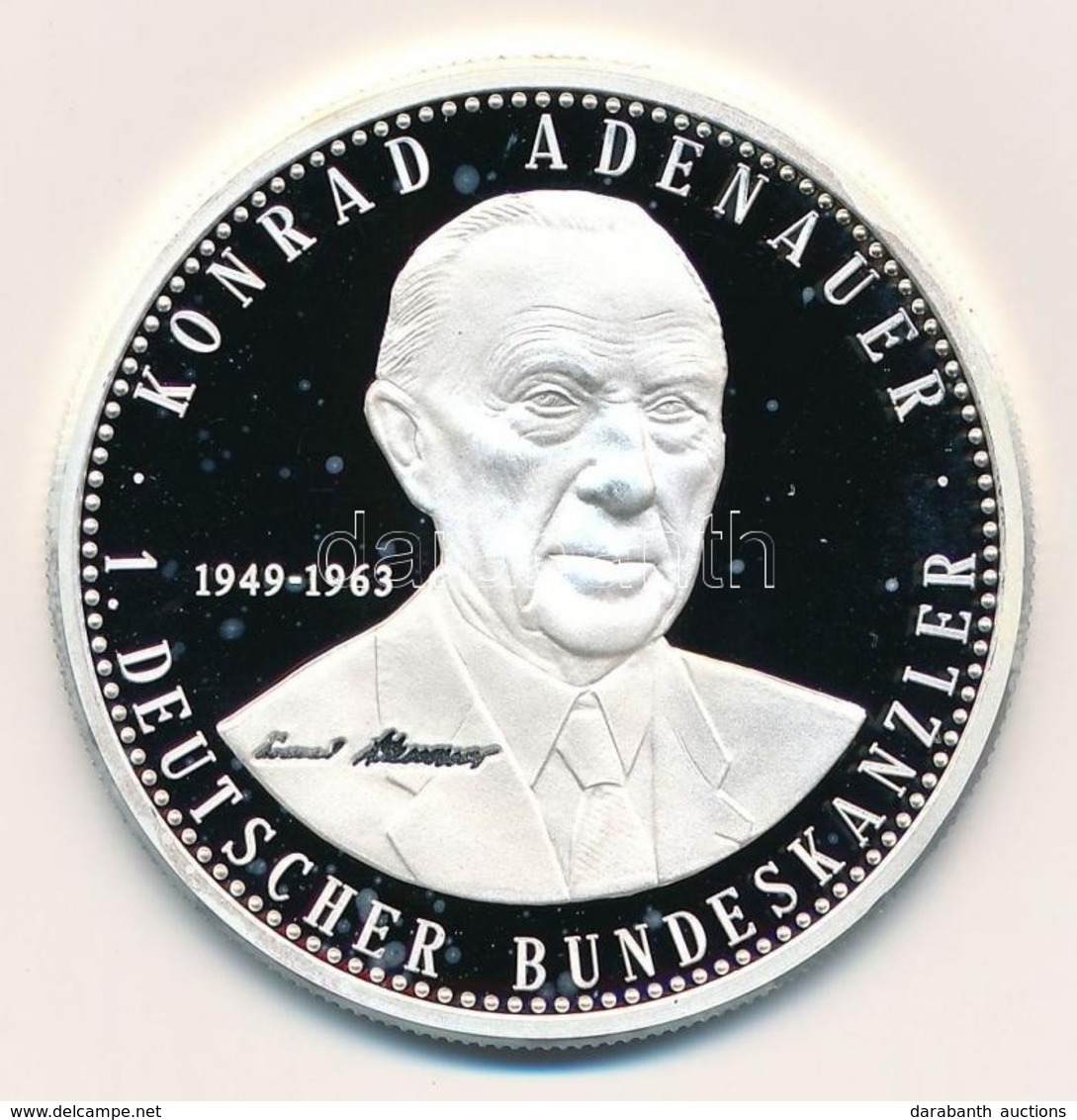 Németország 1997. 'Konrad Adenauer - A Német Szövetségi Köztársaság Kancellárjai' Jelzett Ag Emlékérem, Tanúsítvánnyal ( - Unclassified