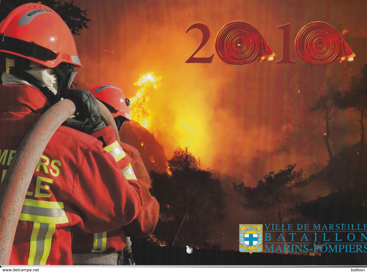 Bataillon Des Marins-Pompiers De Marseille - Calendrier 2010 - Pompiers