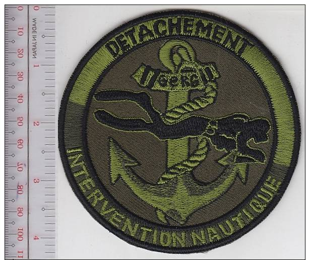 France Marine 6e Regimante Detachment Intervention Nautique Plongeur Para French Navy Combat Diver - Ecussons Tissu