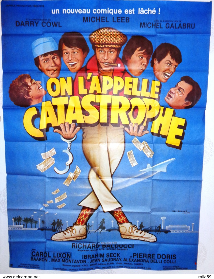 Affiche De Cinéma. On L'appelle Catastrophe. Belmondo. - Affiches